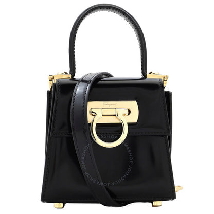 Ferragamo, Ladies Black Micro Iconic Top Handle Bag