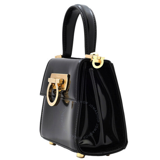 Ferragamo, Ladies Black Micro Iconic Top Handle Bag