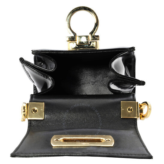 Ferragamo, Ladies Black Micro Iconic Top Handle Bag