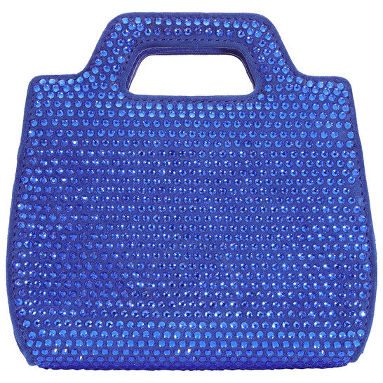 Ferragamo, Ladies Blue Crystal Studded Wanda Mini Bag