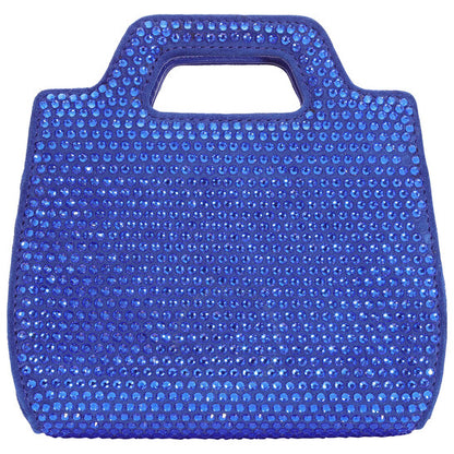 Ferragamo, Ladies Blue Crystal Studded Wanda Mini Bag