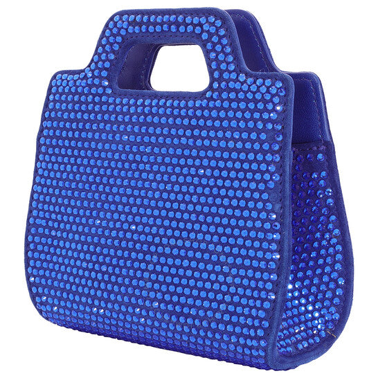 Ferragamo, Ladies Blue Crystal Studded Wanda Mini Bag