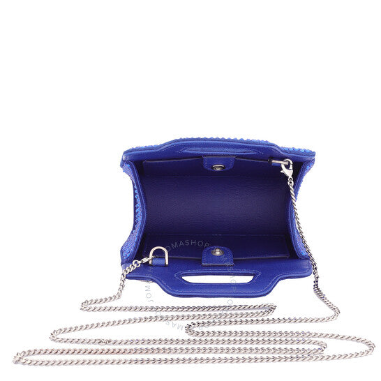 Ferragamo, Ladies Blue Crystal Studded Wanda Mini Bag