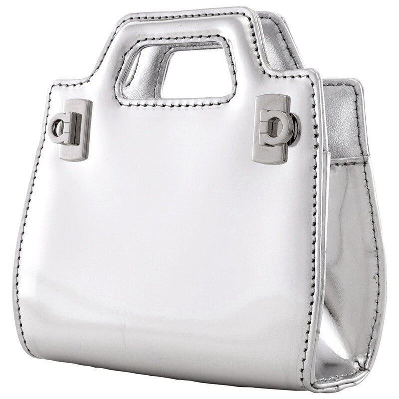 Ladies Grey Wanda Micro Crossbody Bag