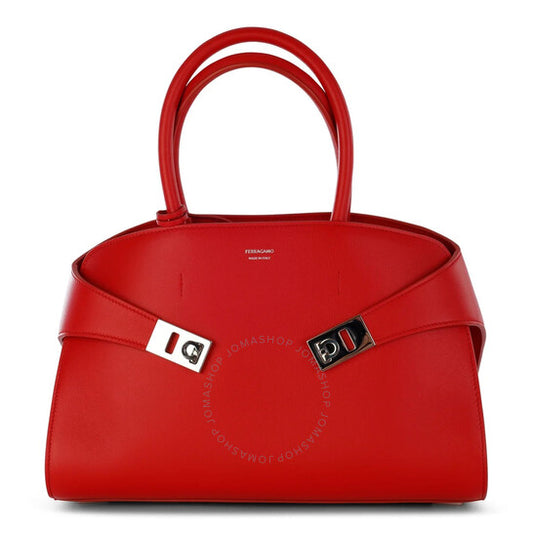 Ferragamo, Logo Printed Small Hug Leather Bag