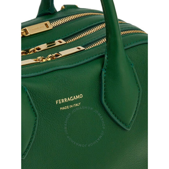 Ferragamo, Logo Stamp Leather Tote Bag