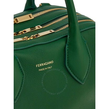 Ferragamo, Logo Stamp Leather Tote Bag
