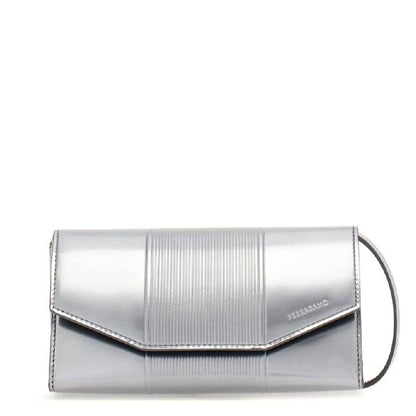 Logo-Debossed Metallic Shoulder Bag