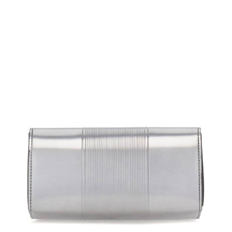 Logo-Debossed Metallic Shoulder Bag