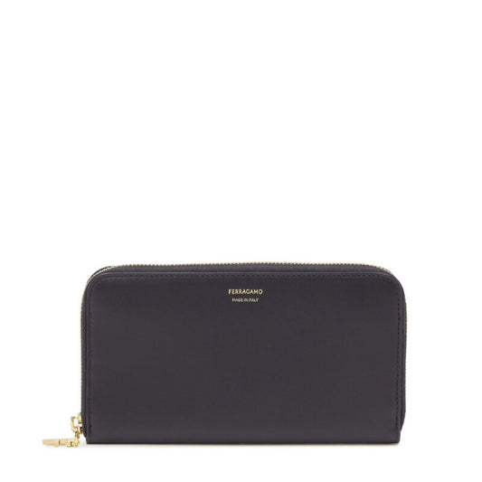 Logo-Stamp Calf Leather Wallet