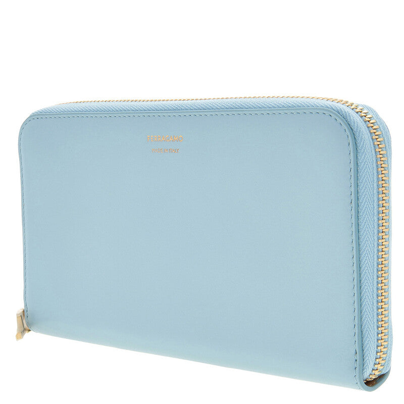 Logo-Stamp Calf Leather Wallet