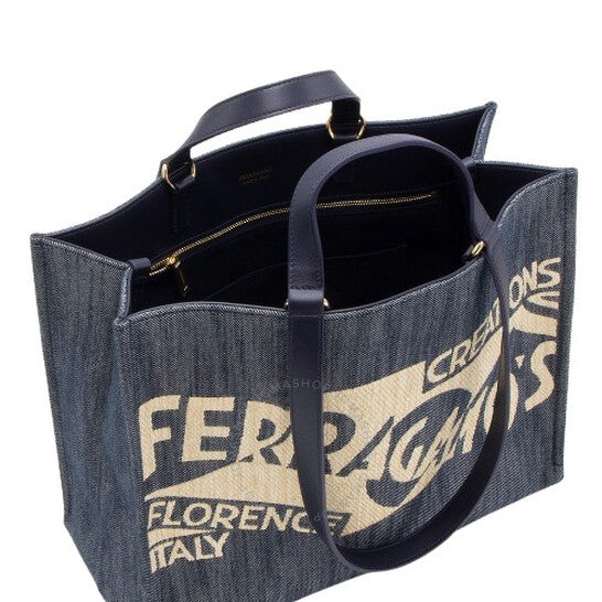 Ferragamo, Medium Tote Bag With Logo