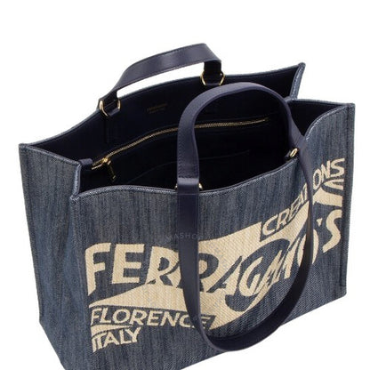 Ferragamo, Medium Tote Bag With Logo