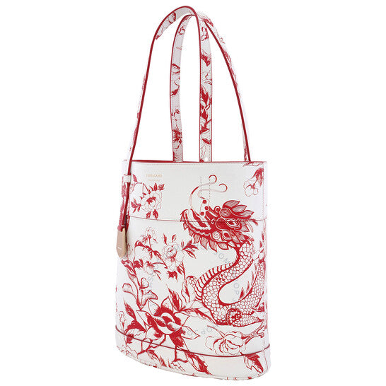 Ferragamo, North-South Floral Print Tote Bag