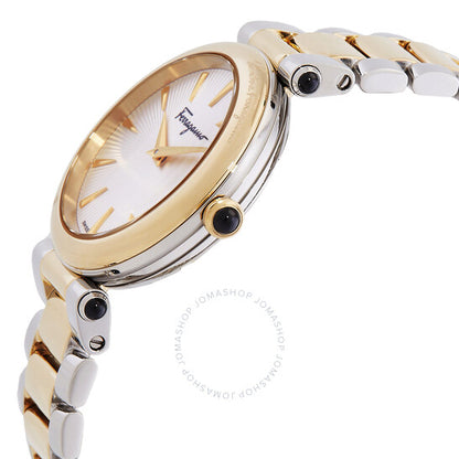 ساعة فيراغامو كوارتز نسائية بمينا فضي