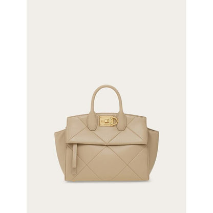 Women'S Beige Lamb Leather Bag