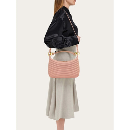 Women'S Pink Calf Leather Bag