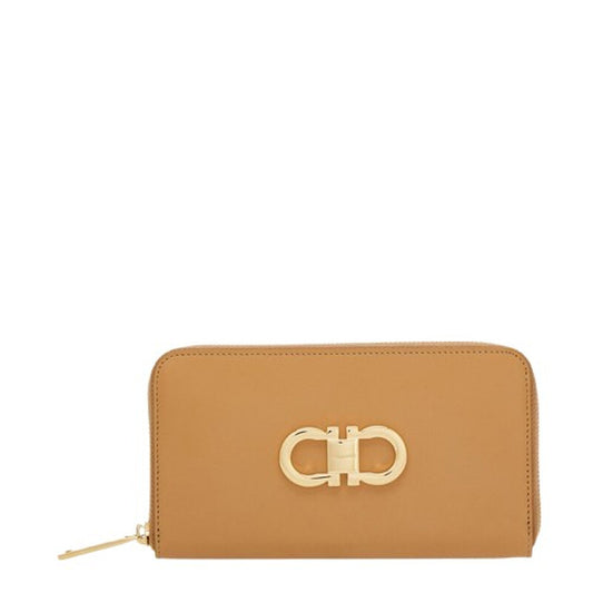 Womens Tan Calf Leather Wallet