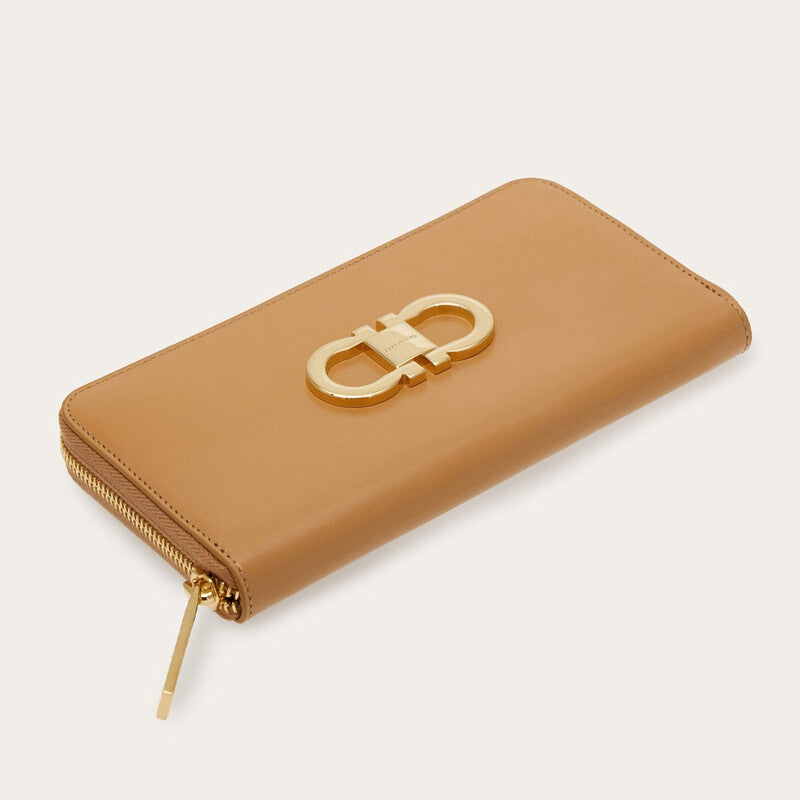 Womens Tan Calf Leather Wallet