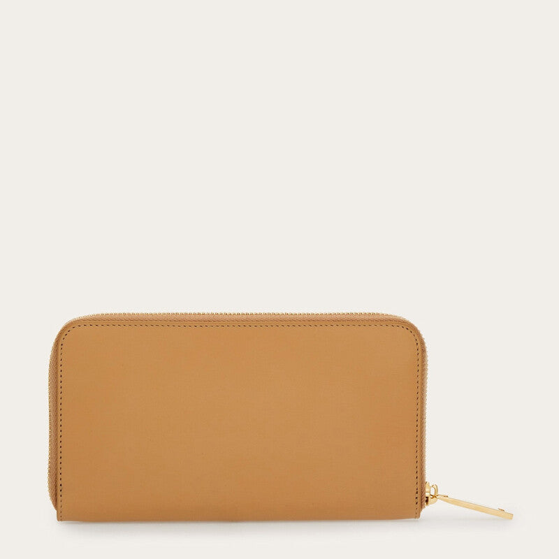 Womens Tan Calf Leather Wallet