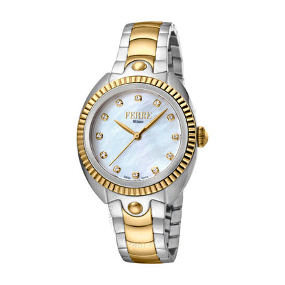 ساعة فيري ميلانو للسيدات، كوارتز، مينا بيضاء