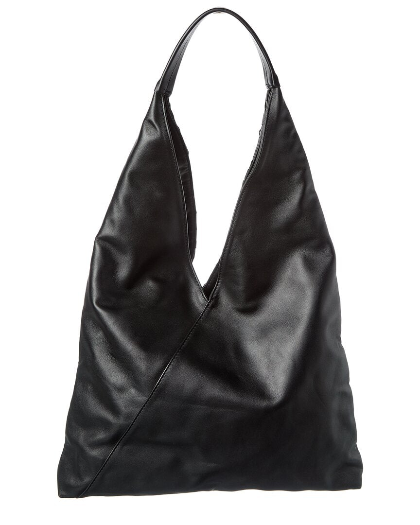 maisie hand woven leather hobo
