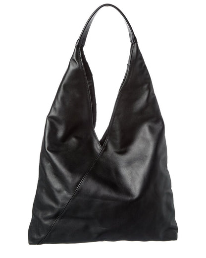 maisie hand woven leather hobo