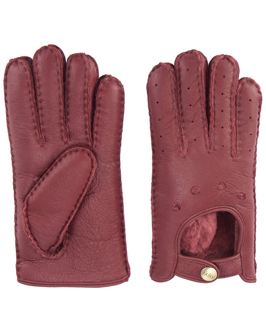 sheepskin moto gloves
