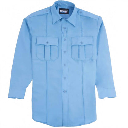long sleeve polyester supershirt in medium blue