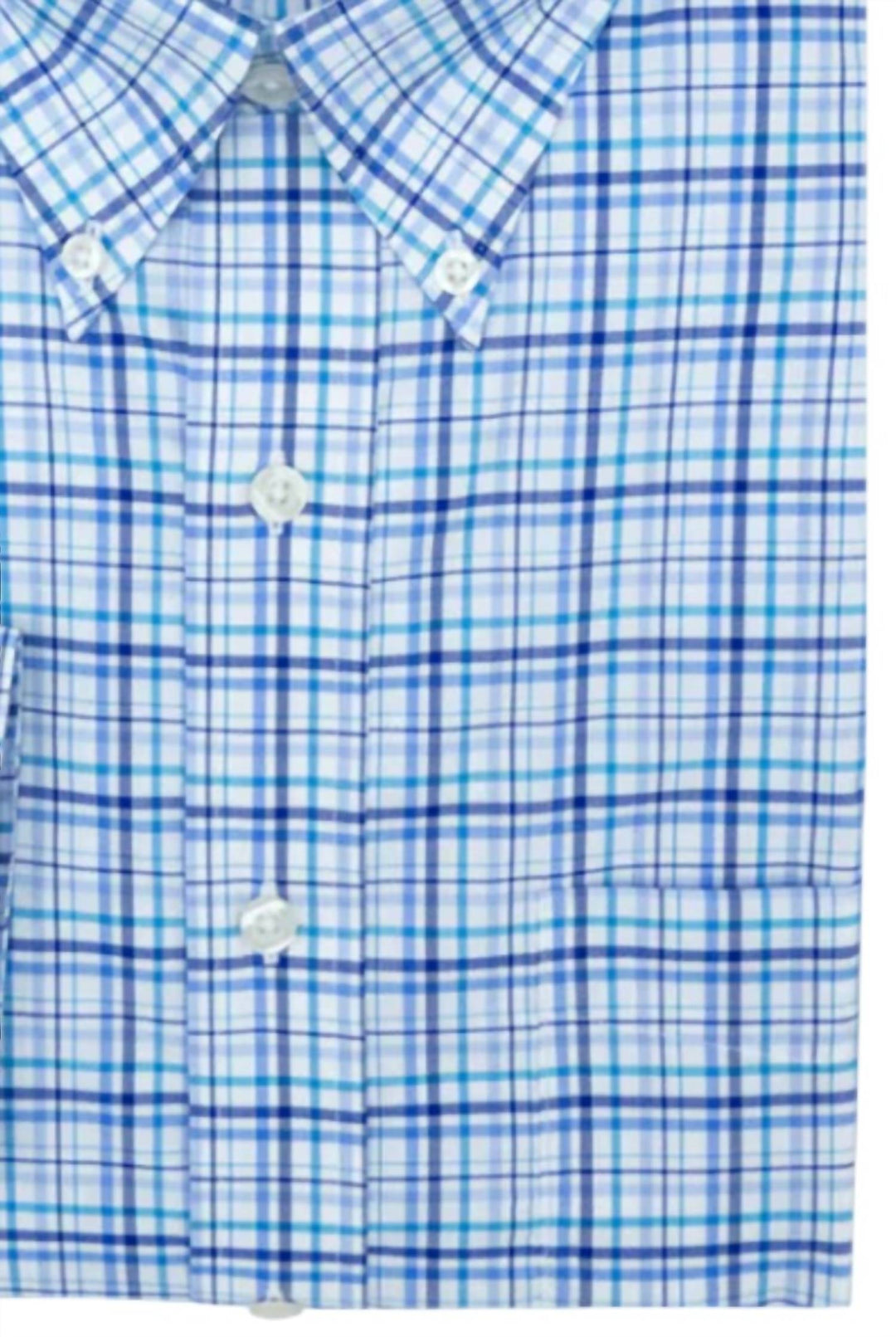 dale non-iron cotton sport shirt in blue