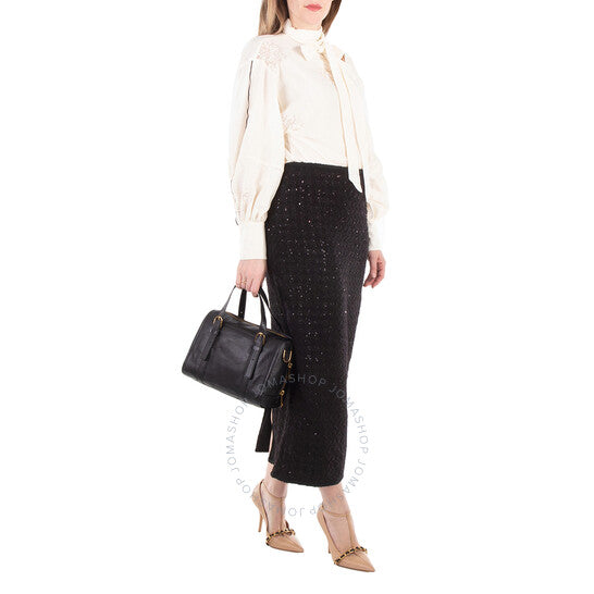 Fossil, Black Leather Carlie Satchel