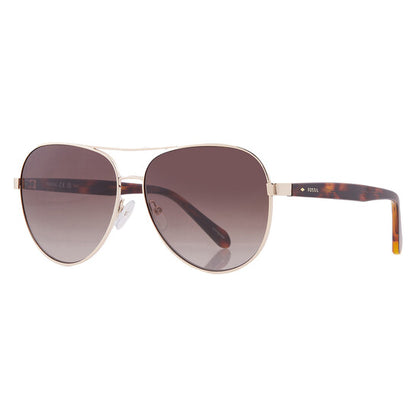 Brown Gradient Pilot Ladies Sunglasses