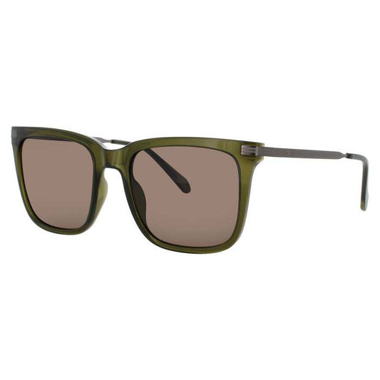 Men's Brown Rectangular Sunglasses