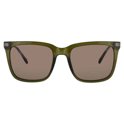 Men's Brown Rectangular Sunglasses