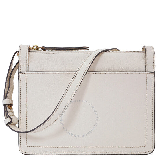 Fossil, White Taryn Leather Crossbody Bag