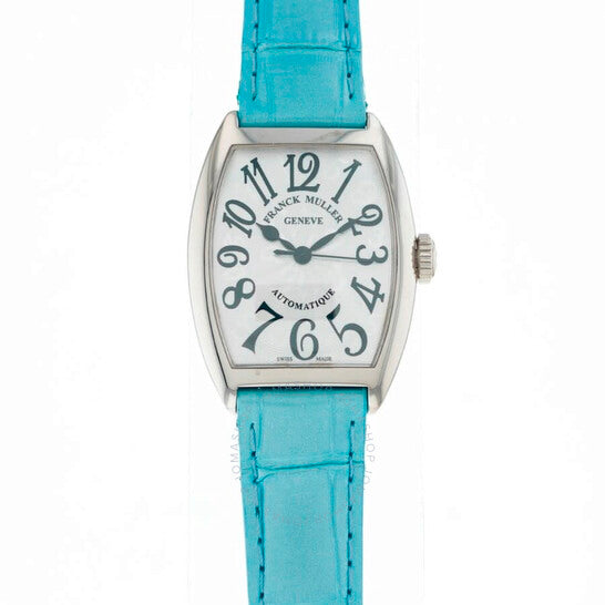 ساعة فرانك مولر سينتري أوتوماتيكية للسيدات بمينا أبيض