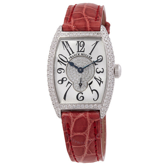Franck Muller, Cintree Curvex Hand Wind Diamond Silver Dial Watch