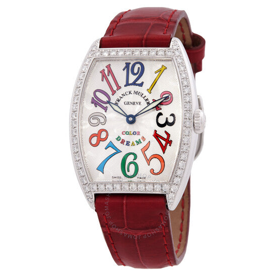Franck Muller, Cintree Curvex Quartz Diamond Silver Dial Ladies Watch