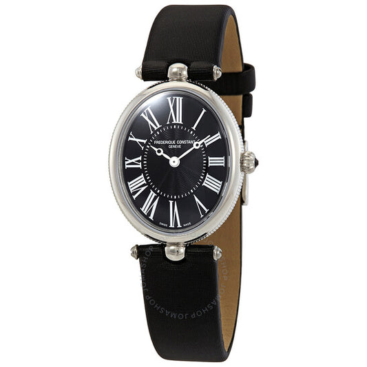 Frederique Constant, Art Deco Black Mother of Pearl Dial Ladies Watch
