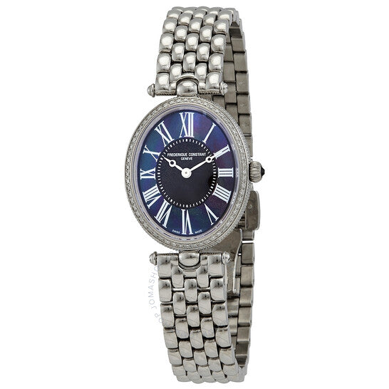 Frederique Constant, Art Deco Quartz Diamond Black Dial Ladies Watch