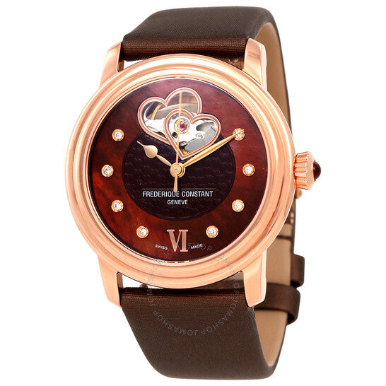 Frederique Constant, Automatic Brown Dial Ladies Watch