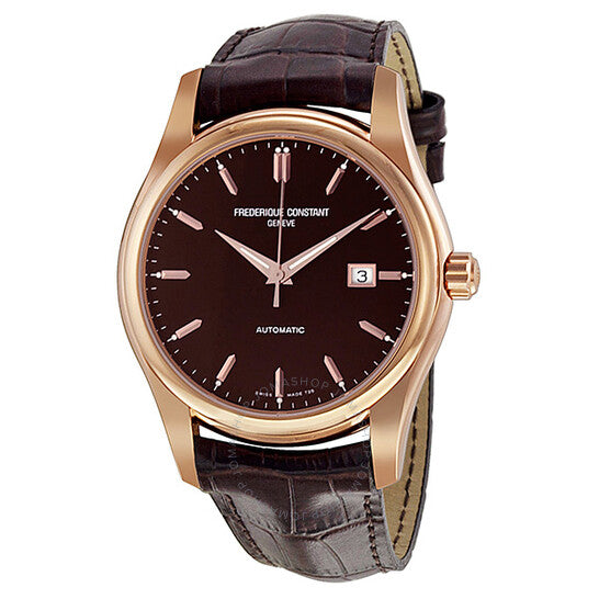 Frederique Constant, Automatic Chocolate Dial Rose Gold-Plated Men's Watch