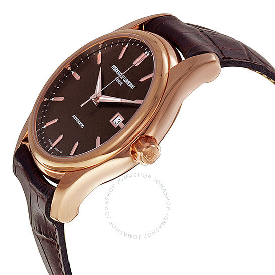 Frederique Constant, Automatic Chocolate Dial Rose Gold-Plated Men's Watch