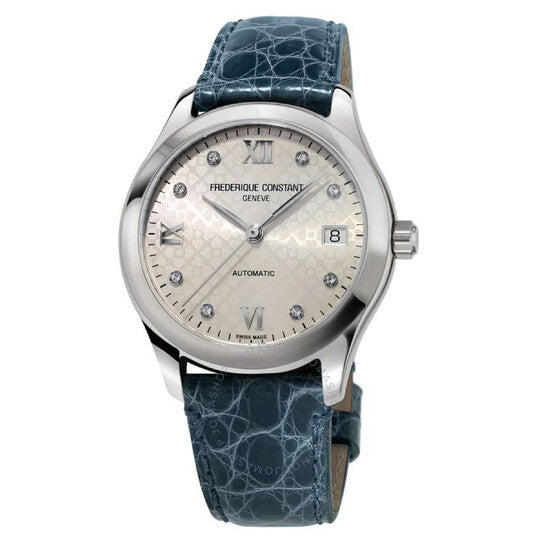 Frederique Constant, Automatic Light Grey Diamond Dial Ladies Watch