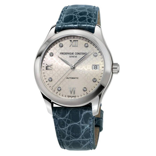 Frederique Constant, Automatic Light Grey Diamond Dial Ladies Watch