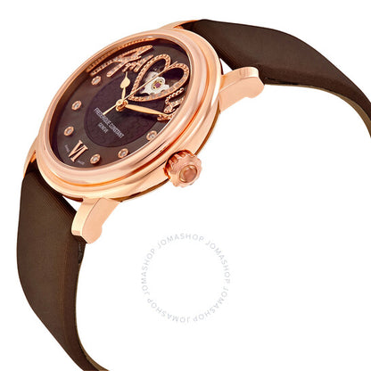 Frederique Constant, Automatic Brown Dial Diamond Ladies Watch 310CSQ2P4