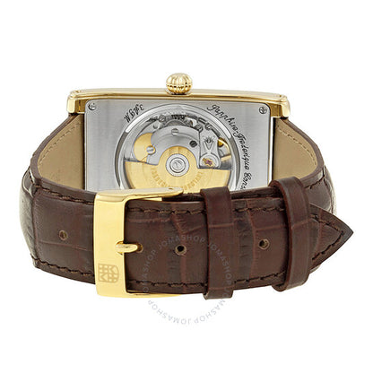 Frederique Constant, Carree Automatic Silver Dial Leather Strap Men's Watch