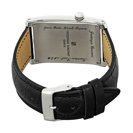 Frederique Constant, Carree Silver Dual Time Dial Men's Watch