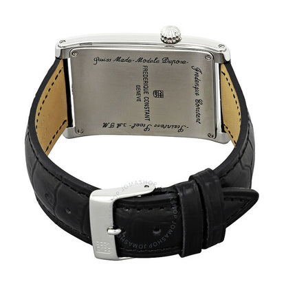 Frederique Constant, Carree Silver Dual Time Dial Men's Watch