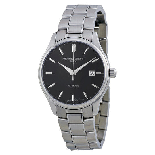 Frederique Constant, Classic Black Dial Stainless Steel Men's Watch